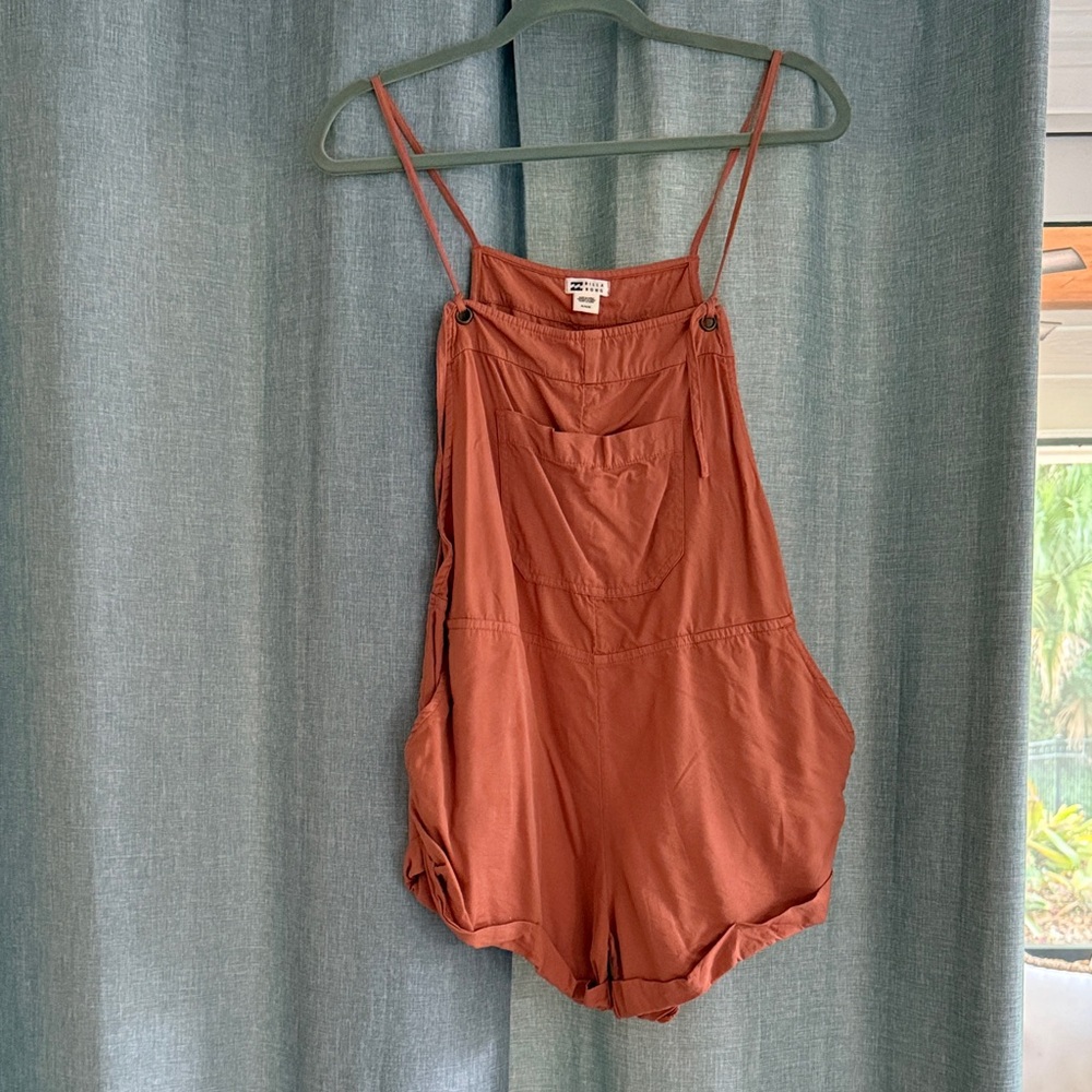Billabong Rust Orange Romper with Pockets